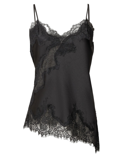 LACE TOP VOILE ZWART