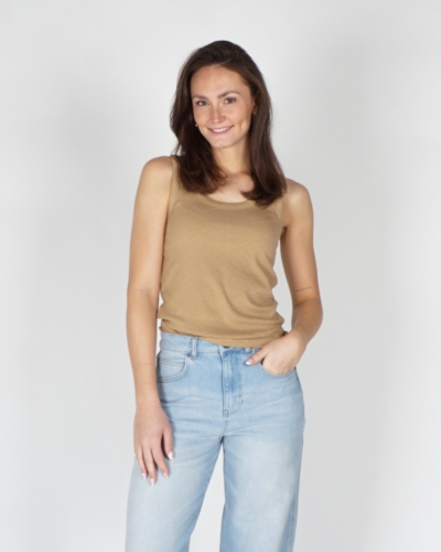 YAYA GERIBD SINGLET TOP BEIGE