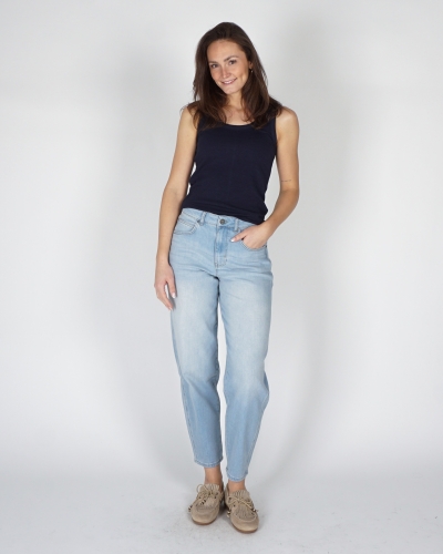 GERIBD SINGLET TOP DONKER BLAUW
