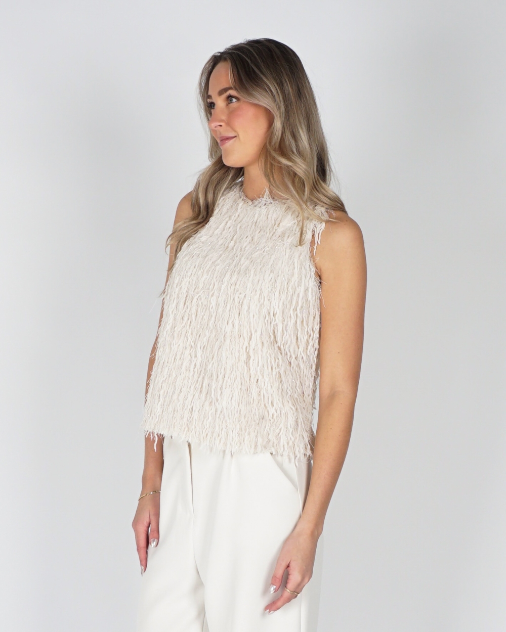 TOP FEATHER ECRU