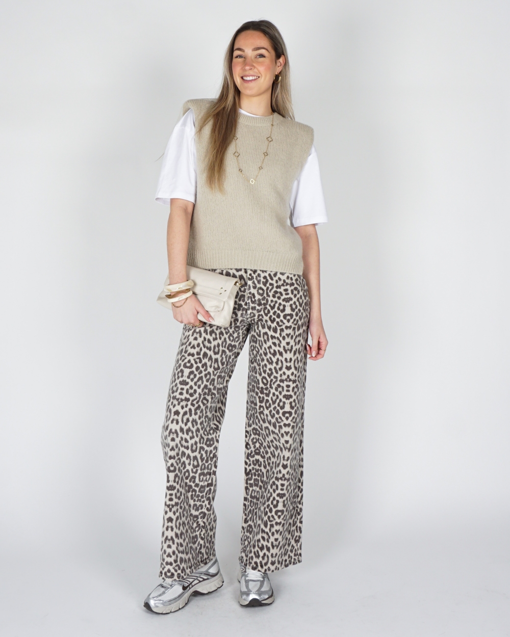 GEBREIDE SPENCER TOP BEIGE