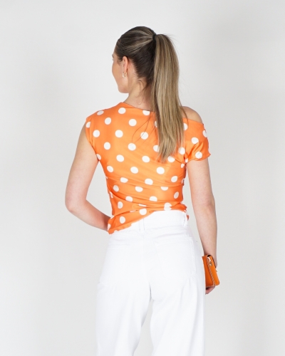 POLKADOT TOP ORANJE