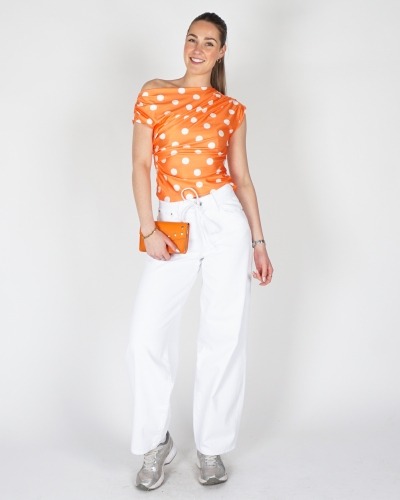 POLKADOT TOP ORANJE