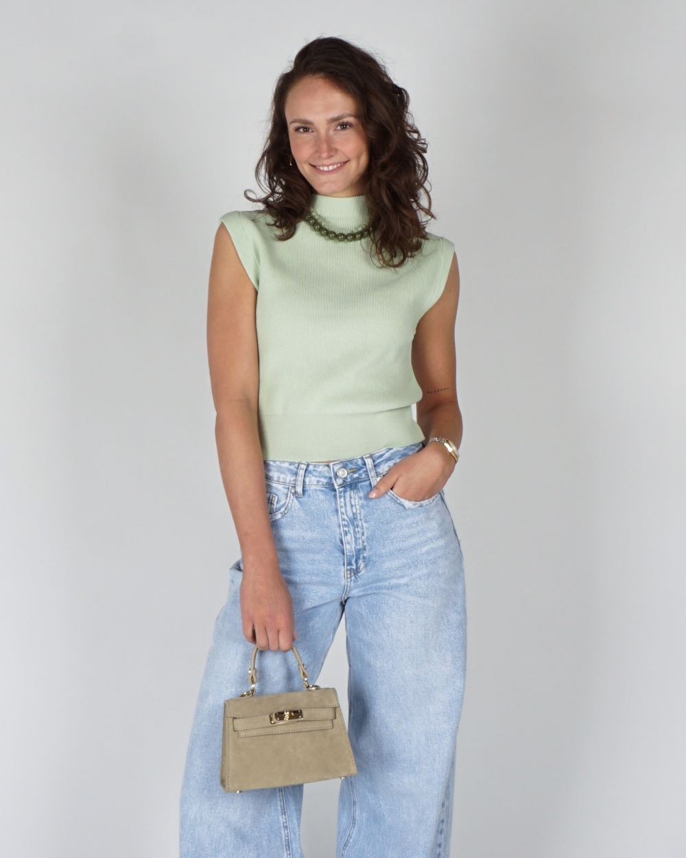 SPENCER TOP MINTGROEN