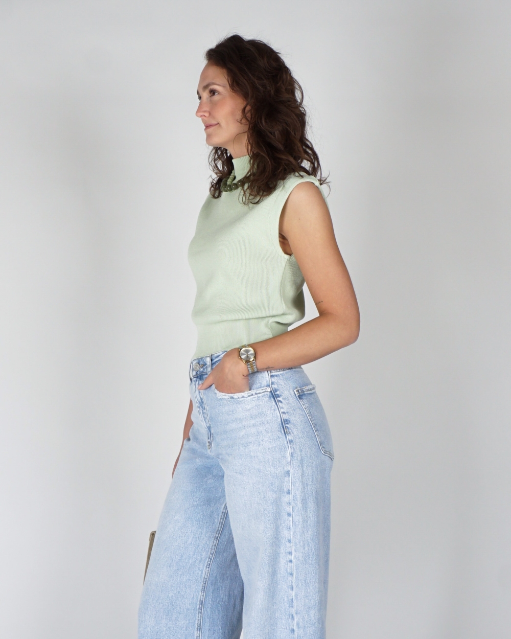 SPENCER TOP MINTGROEN