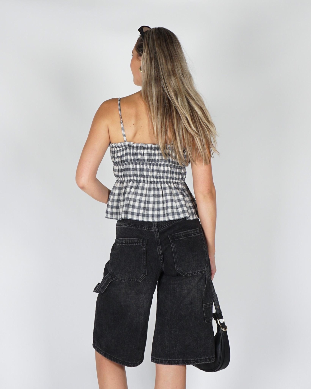Neo Noir TOP SEYLOR CHECK Zwart