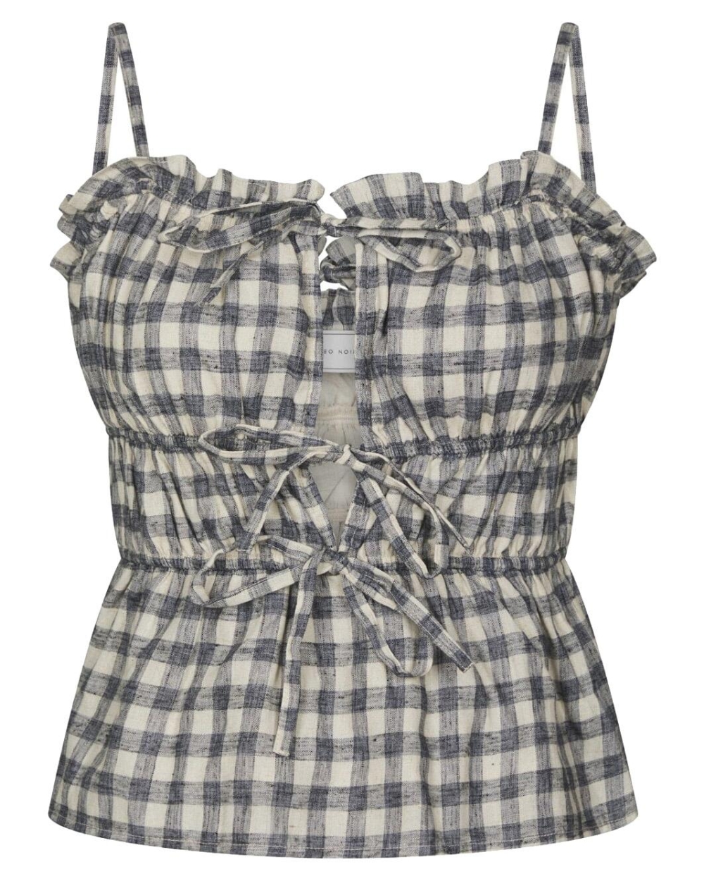 Neo Noir TOP SEYLOR CHECK Zwart