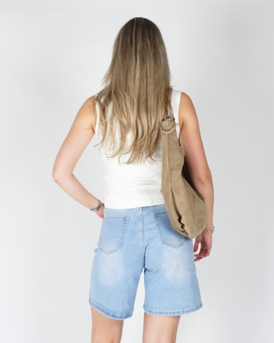 TOP MET KNOOP ECRU 