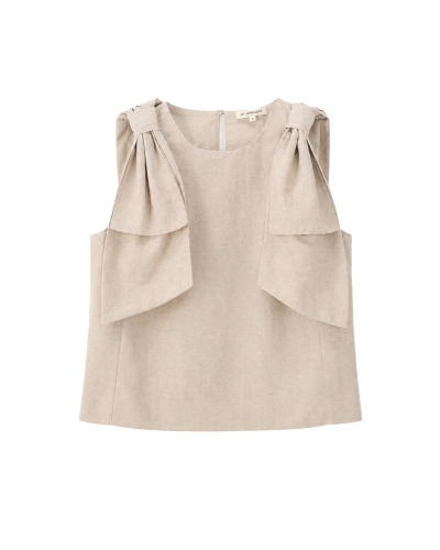 TOP MET STRIK DETAILS BEIGE