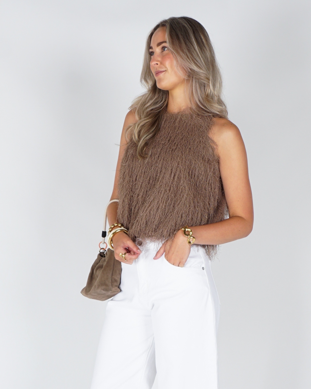 FLUFFY TOP TAUPE