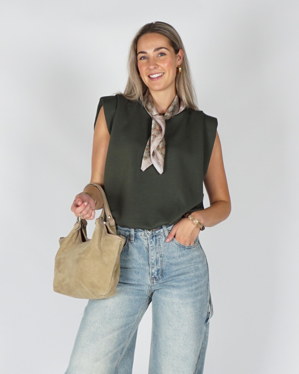 Gossip BALLON SWEAT TOP Groen
