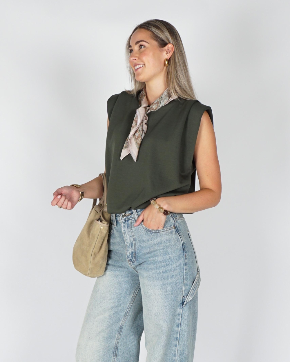 Gossip BALLON SWEAT TOP Groen