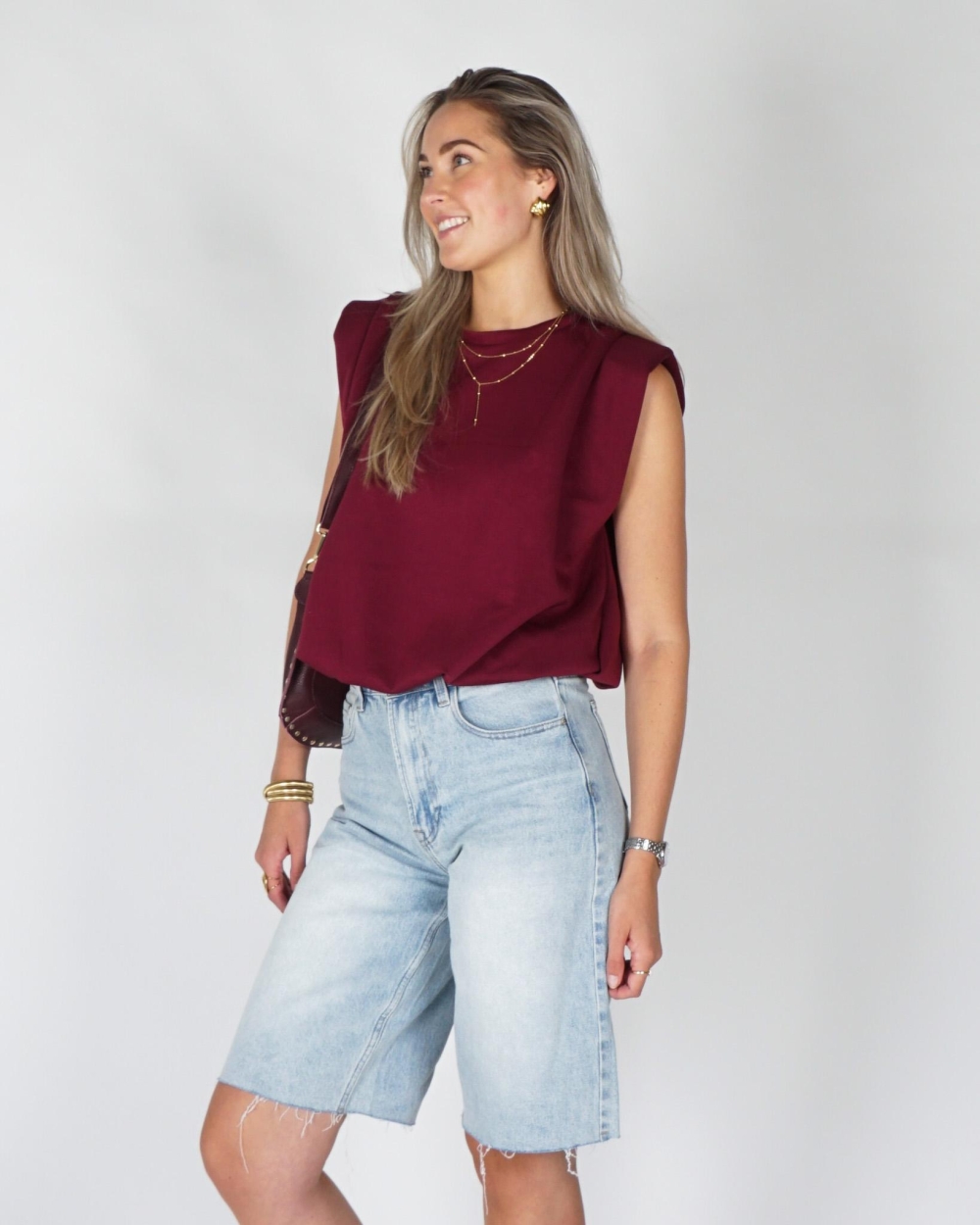 Gossip BALLON SWEAT TOP Bordeaux