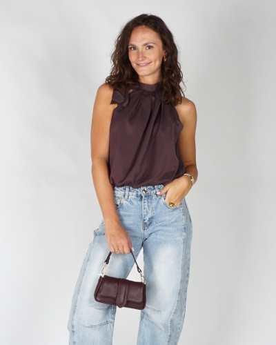 Gossip HALTER TOP STRIK Bordeaux