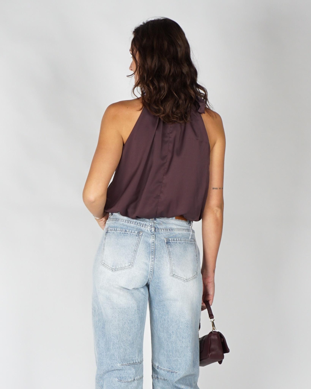 Gossip HALTER TOP STRIK Bordeaux