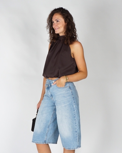 Gossip HALTER TOP STRIK Donkerbruin