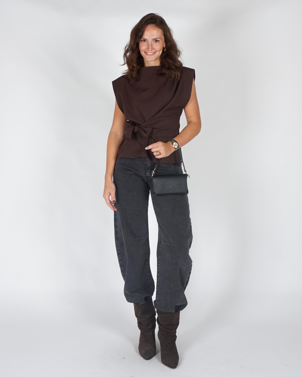 Gossip TOP MET KNOOP BRITT Bruin