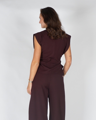 Gossip TOP MET KNOOP BRITT Plum