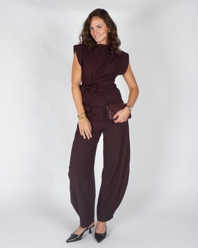 Gossip TOP MET KNOOP BRITT Plum