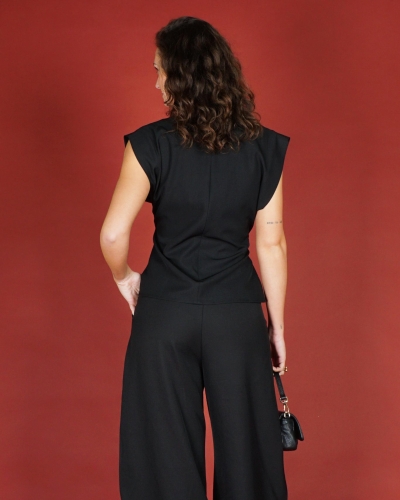 Gossip TOP MET KNOOP BRITT Zwart