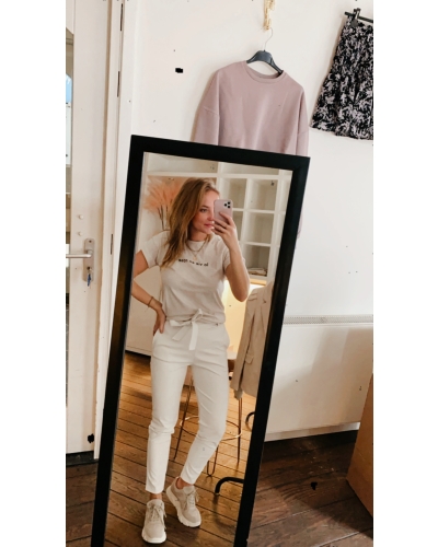 LA VIE EN ROSE T-SHIRT BEIGE