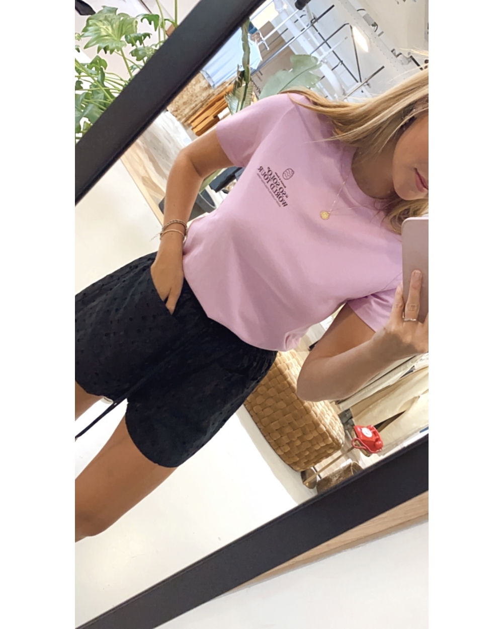 REGULAR FIT T-SHIRT LILA