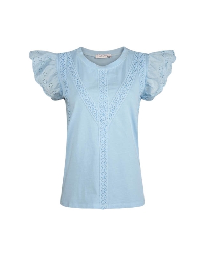Ambika T-SHIRT BRODERIE BLAUW