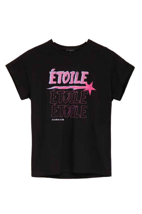T-SHIRT ETOILE ZWART