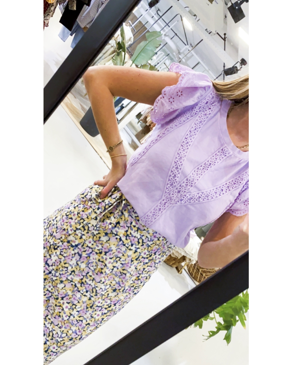 T-SHIRT BRODERIE LILA