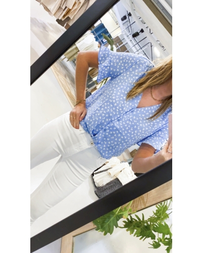 Only MONZOOM TOP BLAUW