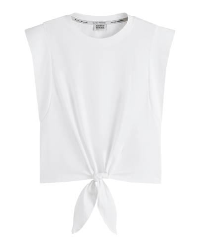 Scotch & Soda KNOOP T-SHIRT WIT