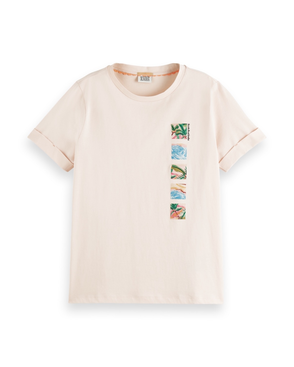 SHIRT MET PRINT ZALM