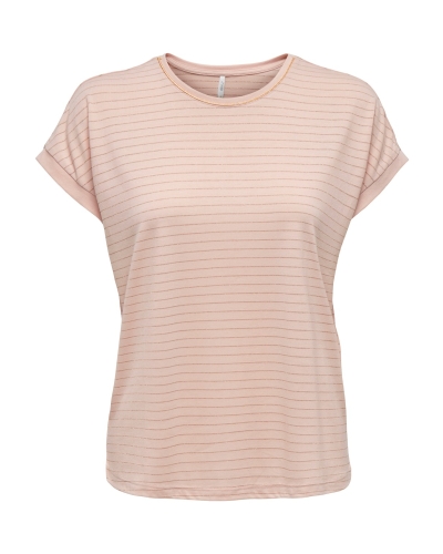 Only KARLA GLITTER TOP PEACH WHIP