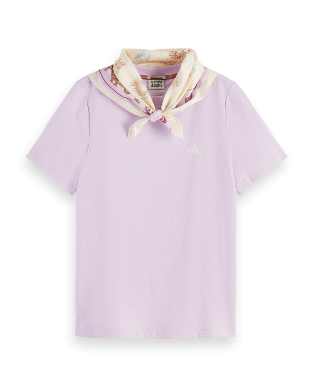 REGULAR-FIT ORGANIC COTTON T-SHIRT LILA