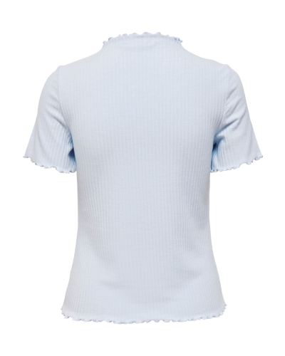 EMMA HIGH NECK TOP LICHT BLAUW