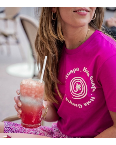 HOLA GUAPA T-SHIRT FUCHSIA