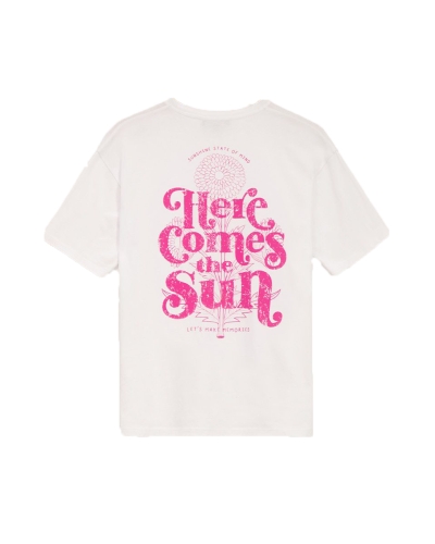 T-SHIRT HERE COMES THE SUN ROZE