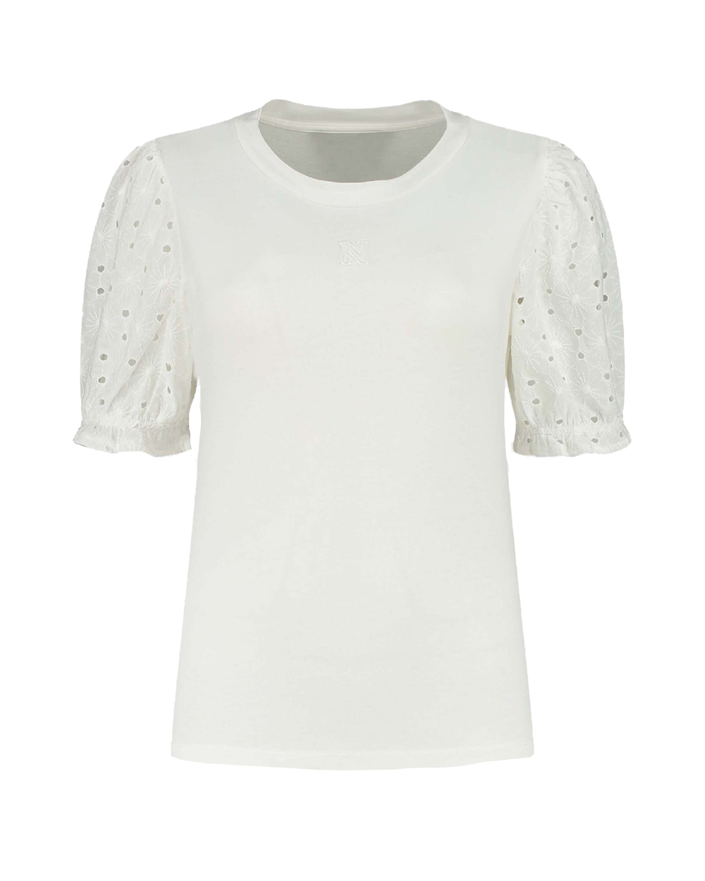 FANCY SLEEVE T-SHIRT WIT
