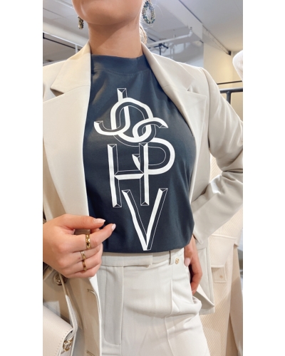 Josh V T-SHIRT DORIE GRAPHIC DARK ASH