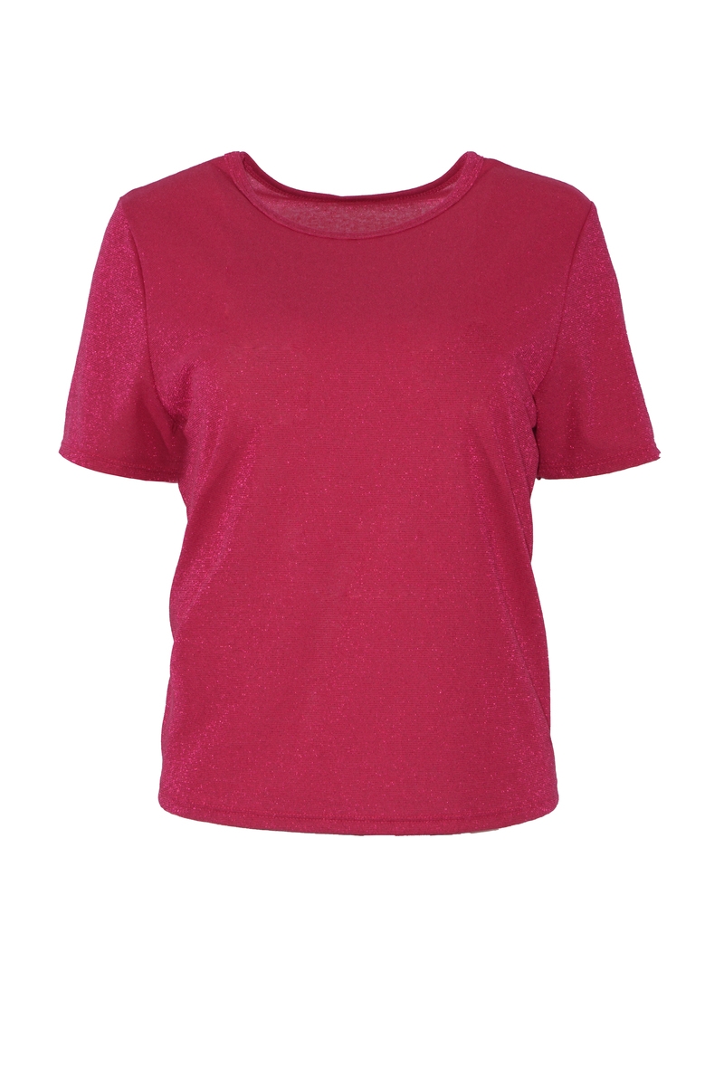 SHIRT LUREX FUCHSIA