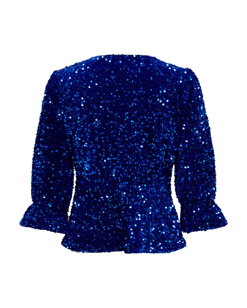LANIKA SEQUIN TOP BLAUW