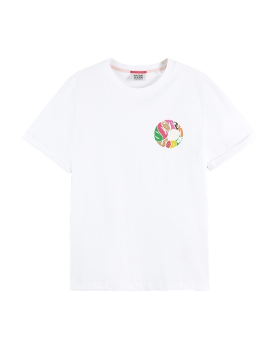 Scotch & Soda REGULAR FIT T-SHIRT WIT