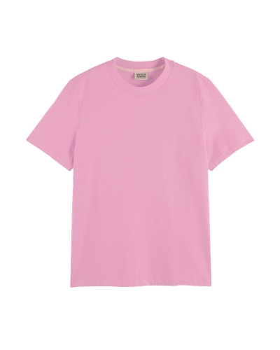Scotch & Soda T-SHIRT WITH SPLITTED H ROZE