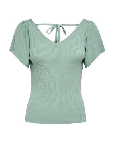 LEELO OPEN RUG TOP MINTGROEN