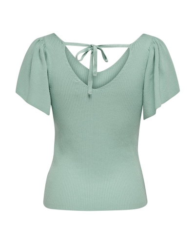LEELO OPEN RUG TOP MINTGROEN