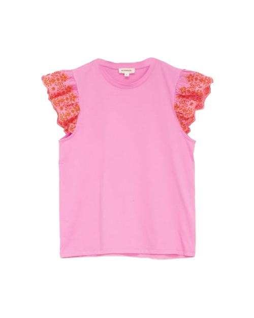 EMBRO SLEEVE TEEÂ ROZE 