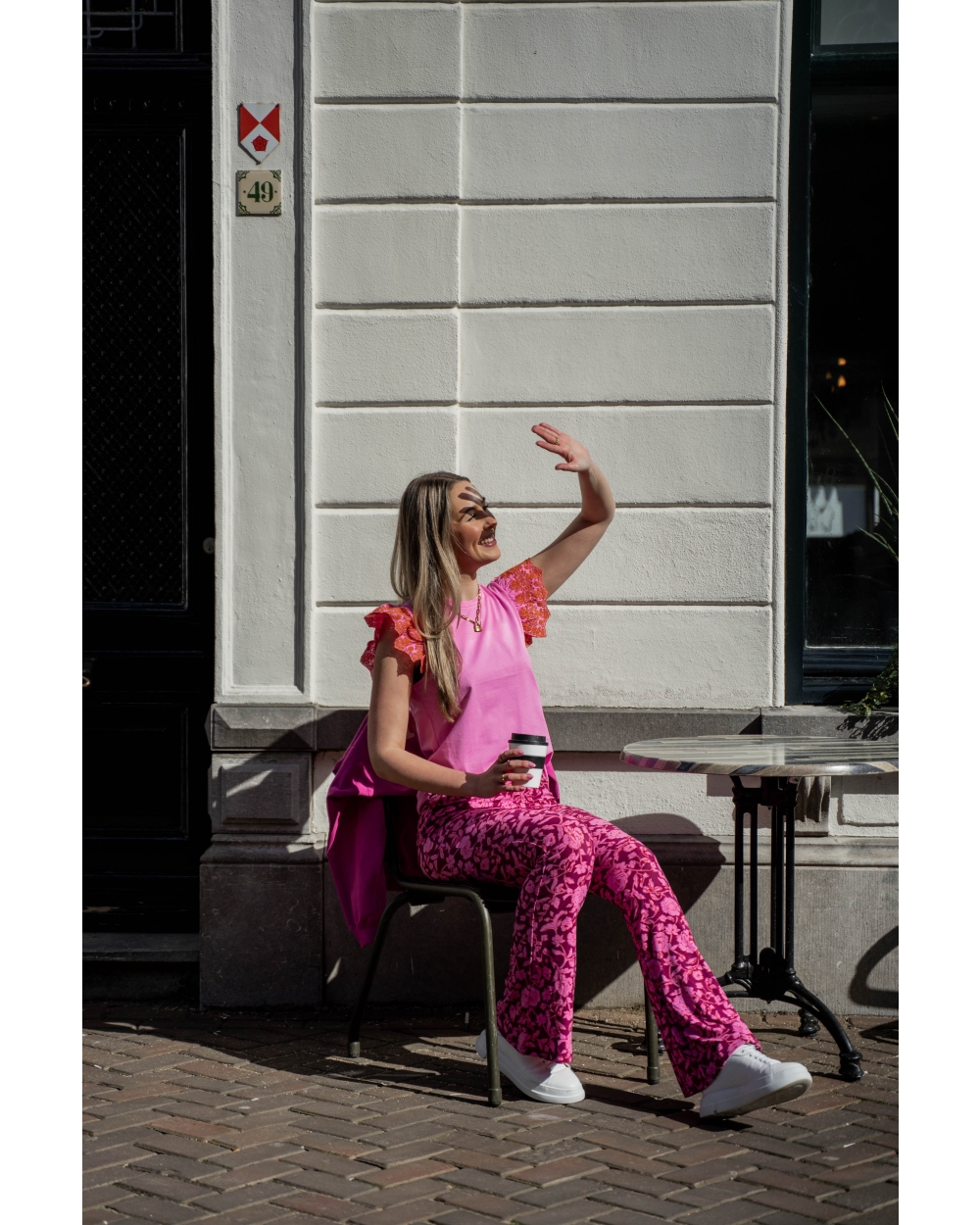 EMBRO SLEEVE TEEÂ ROZE 