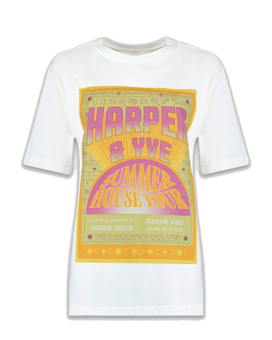SUMMERTOUR T-SHIRT ECRU/GROEN