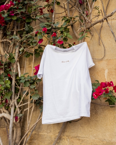 Gossip T-SHIRT PURA VIDA WIT