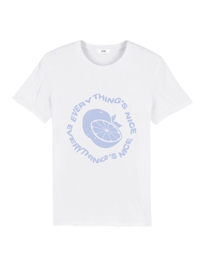 T-SHIRT EVERYTHING BLAUW PRINT
